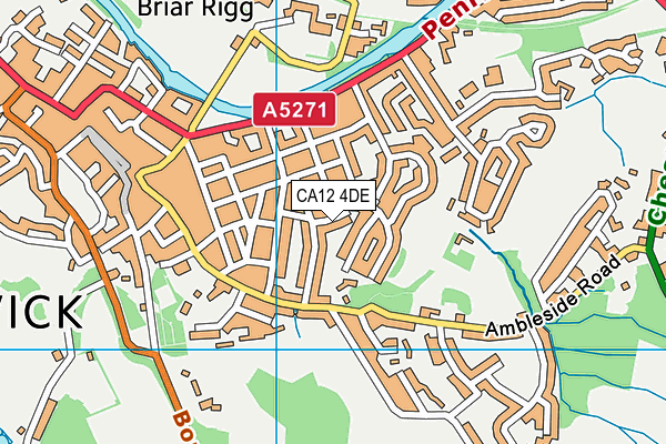 CA12 4DE map - OS VectorMap District (Ordnance Survey)