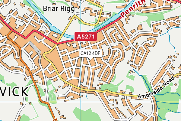 CA12 4DF map - OS VectorMap District (Ordnance Survey)