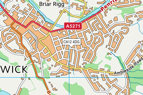 CA12 4DG map - OS VectorMap District (Ordnance Survey)