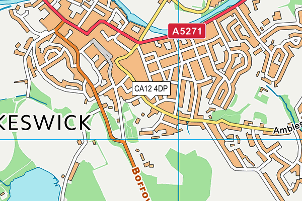 CA12 4DP map - OS VectorMap District (Ordnance Survey)