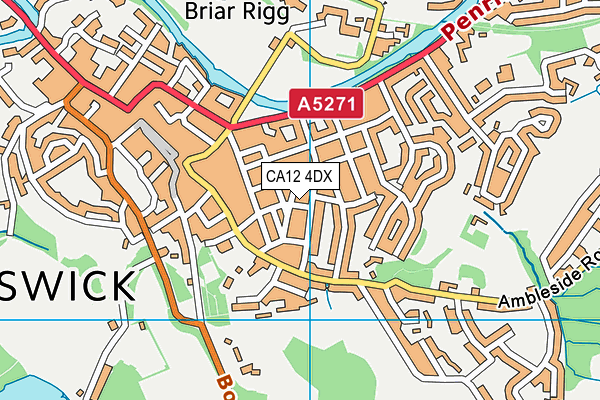 CA12 4DX map - OS VectorMap District (Ordnance Survey)