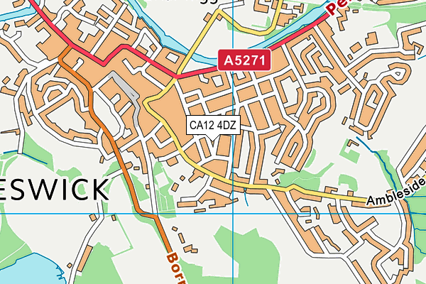 CA12 4DZ map - OS VectorMap District (Ordnance Survey)