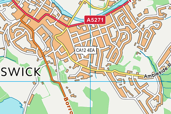 CA12 4EA map - OS VectorMap District (Ordnance Survey)