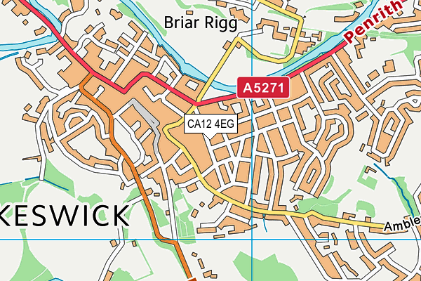 CA12 4EG map - OS VectorMap District (Ordnance Survey)