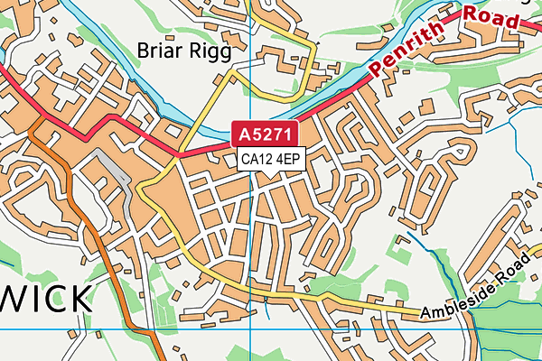 CA12 4EP map - OS VectorMap District (Ordnance Survey)