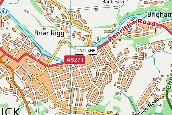 CA12 4HB map - OS VectorMap District (Ordnance Survey)