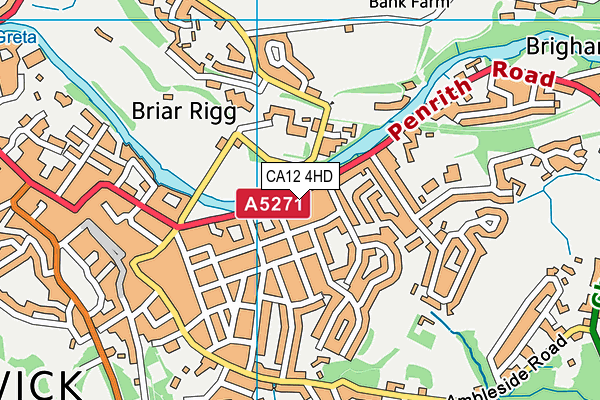 CA12 4HD map - OS VectorMap District (Ordnance Survey)