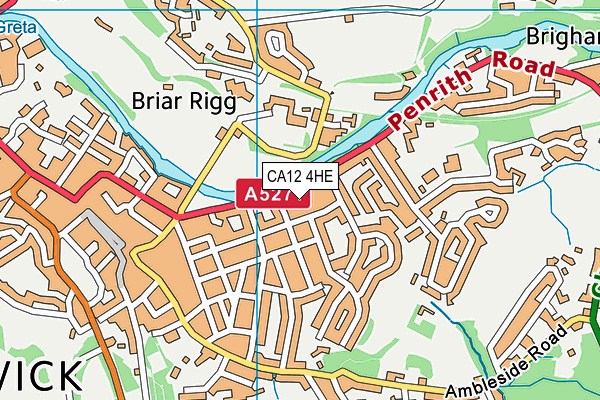 CA12 4HE map - OS VectorMap District (Ordnance Survey)