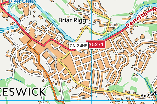 CA12 4HF map - OS VectorMap District (Ordnance Survey)