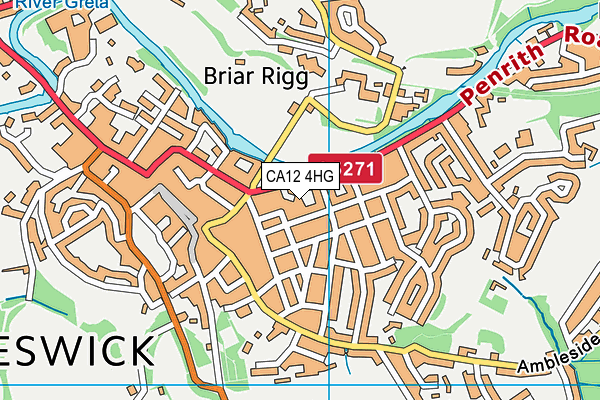 CA12 4HG map - OS VectorMap District (Ordnance Survey)