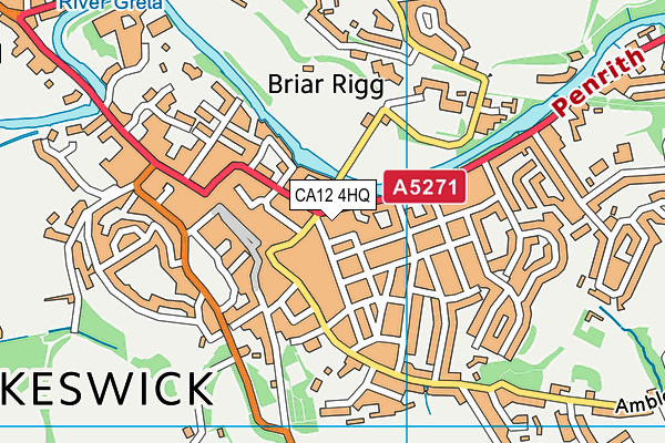 CA12 4HQ map - OS VectorMap District (Ordnance Survey)