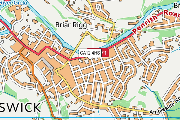 CA12 4HS map - OS VectorMap District (Ordnance Survey)