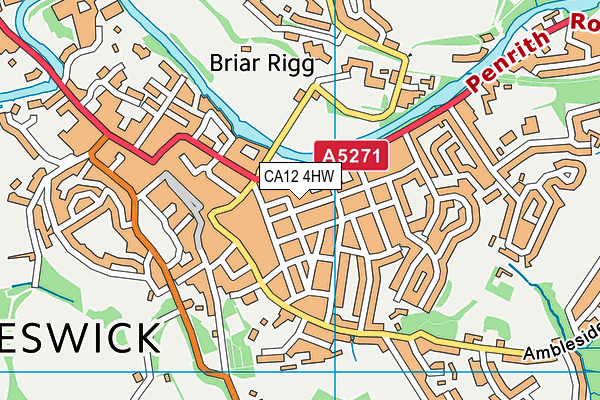 CA12 4HW map - OS VectorMap District (Ordnance Survey)