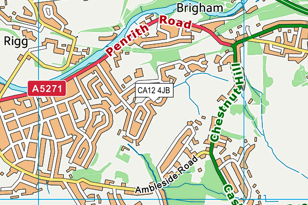 CA12 4JB map - OS VectorMap District (Ordnance Survey)