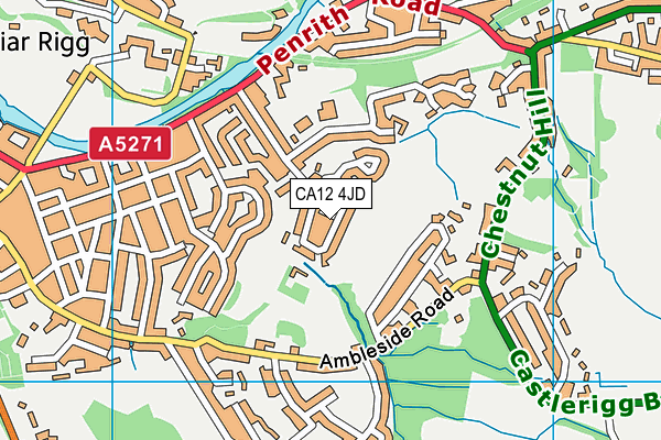 CA12 4JD map - OS VectorMap District (Ordnance Survey)