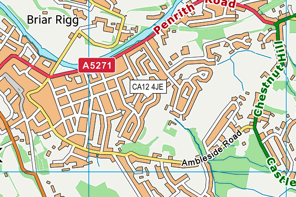 CA12 4JE map - OS VectorMap District (Ordnance Survey)