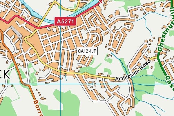 CA12 4JF map - OS VectorMap District (Ordnance Survey)