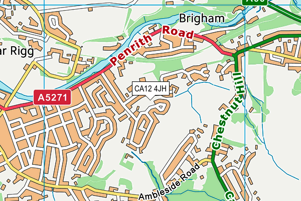 CA12 4JH map - OS VectorMap District (Ordnance Survey)