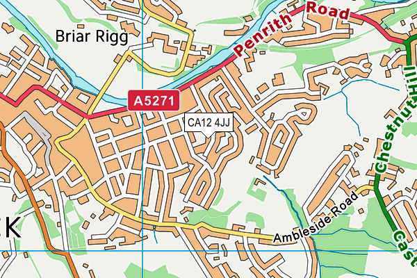 CA12 4JJ map - OS VectorMap District (Ordnance Survey)