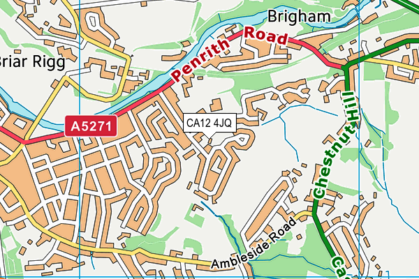 CA12 4JQ map - OS VectorMap District (Ordnance Survey)