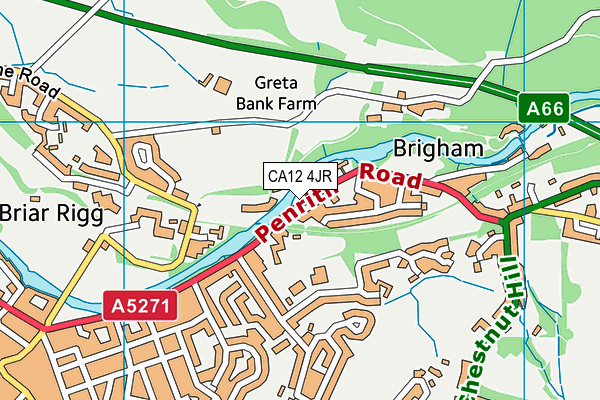 CA12 4JR map - OS VectorMap District (Ordnance Survey)