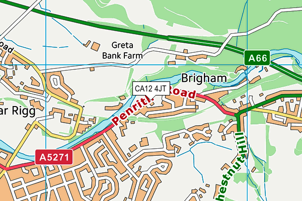 CA12 4JT map - OS VectorMap District (Ordnance Survey)