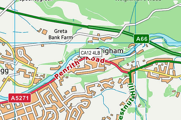 CA12 4LB map - OS VectorMap District (Ordnance Survey)