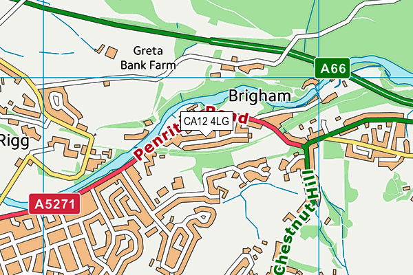 CA12 4LG map - OS VectorMap District (Ordnance Survey)