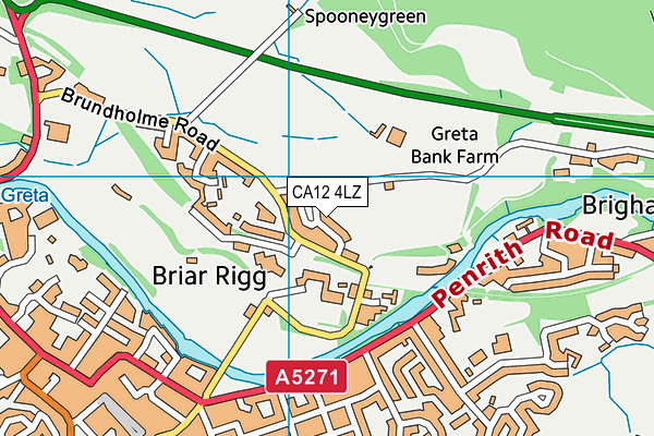 CA12 4LZ map - OS VectorMap District (Ordnance Survey)