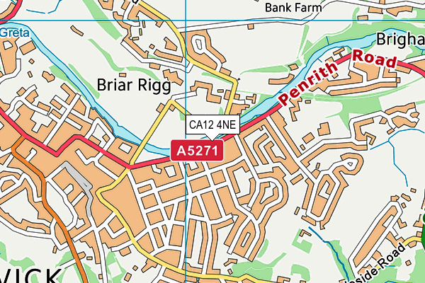 CA12 4NE map - OS VectorMap District (Ordnance Survey)