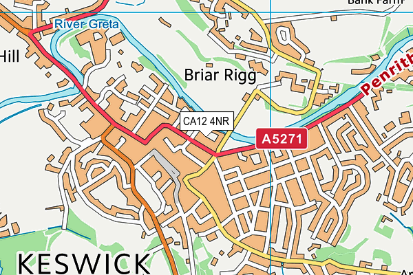 CA12 4NR map - OS VectorMap District (Ordnance Survey)