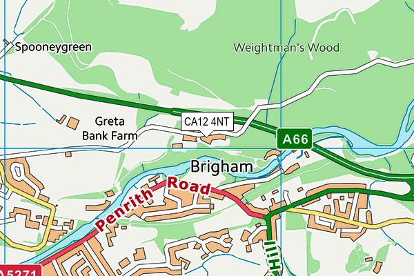 CA12 4NT map - OS VectorMap District (Ordnance Survey)