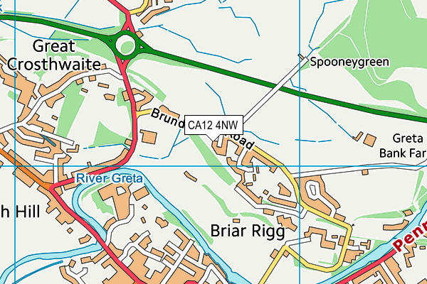 CA12 4NW map - OS VectorMap District (Ordnance Survey)