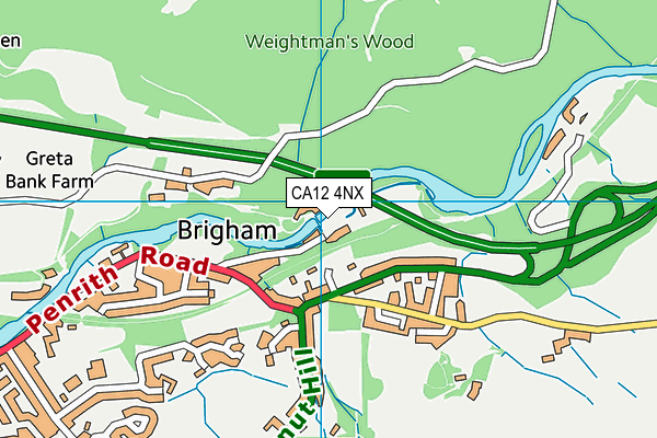 CA12 4NX map - OS VectorMap District (Ordnance Survey)