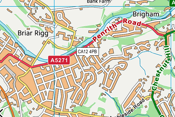 CA12 4PB map - OS VectorMap District (Ordnance Survey)