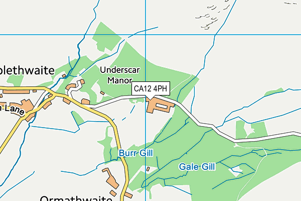 Oxley's At Underscar map (CA12 4PH) - OS VectorMap District (Ordnance Survey)