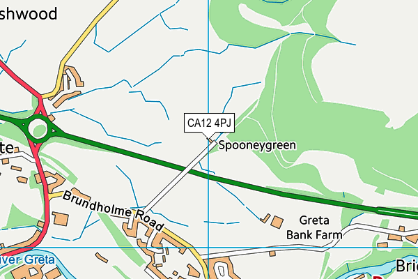CA12 4PJ map - OS VectorMap District (Ordnance Survey)