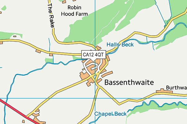 CA12 4QT map - OS VectorMap District (Ordnance Survey)