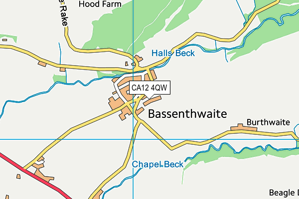 CA12 4QW map - OS VectorMap District (Ordnance Survey)