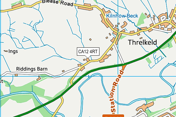 CA12 4RT map - OS VectorMap District (Ordnance Survey)