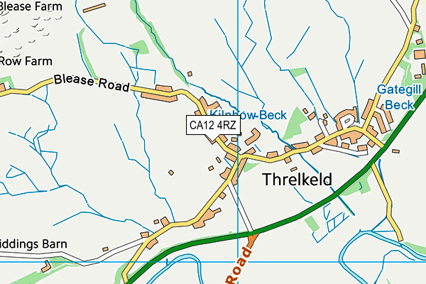 CA12 4RZ map - OS VectorMap District (Ordnance Survey)