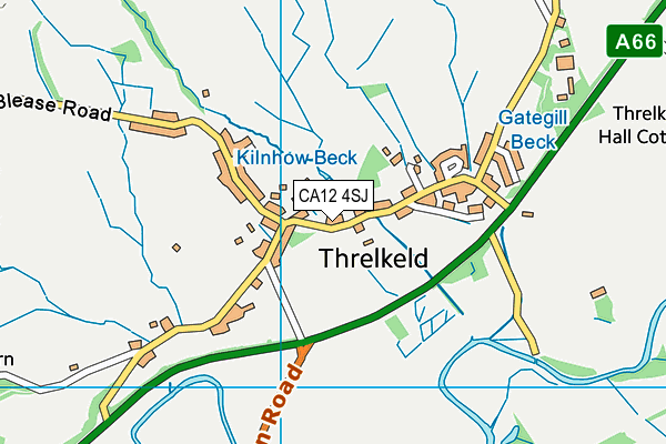 CA12 4SJ map - OS VectorMap District (Ordnance Survey)