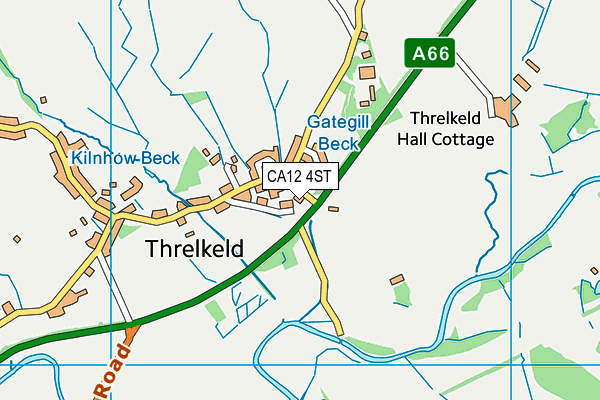 Threlkeld Cricket Ground map (CA12 4ST) - OS VectorMap District (Ordnance Survey)