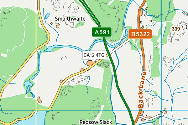 CA12 4TG map - OS VectorMap District (Ordnance Survey)