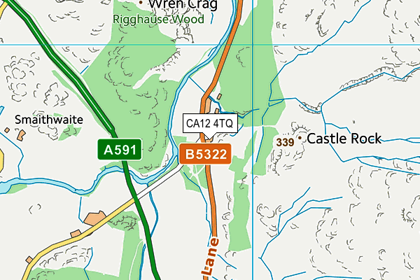 CA12 4TQ map - OS VectorMap District (Ordnance Survey)