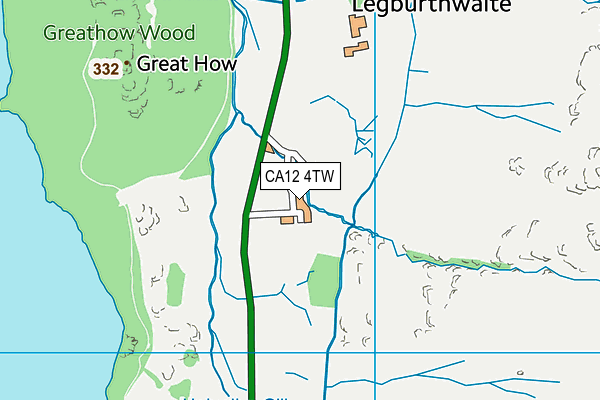 CA12 4TW map - OS VectorMap District (Ordnance Survey)