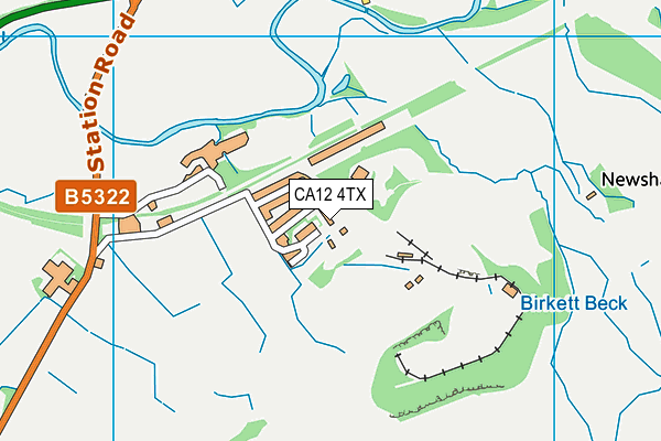 CA12 4TX map - OS VectorMap District (Ordnance Survey)