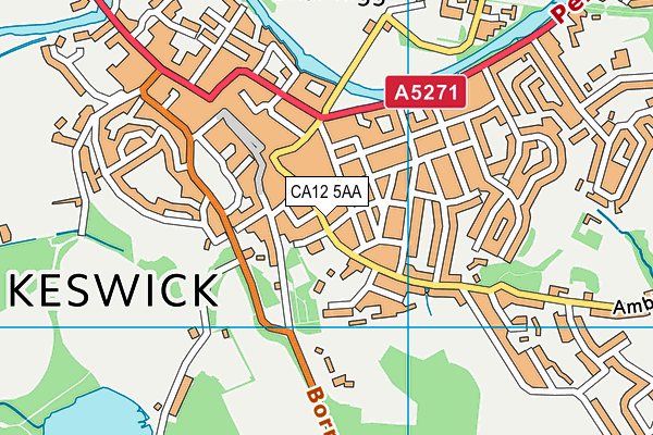 CA12 5AA map - OS VectorMap District (Ordnance Survey)