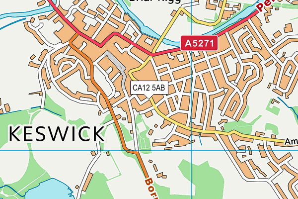 CA12 5AB map - OS VectorMap District (Ordnance Survey)