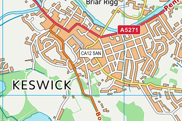 CA12 5AN map - OS VectorMap District (Ordnance Survey)